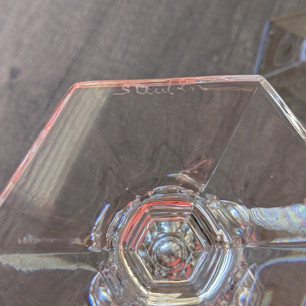 Steuben Crystal Candlestick 7" Pair - Picture 7 of 8